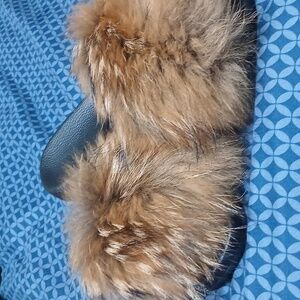 Furry Brown Sandals